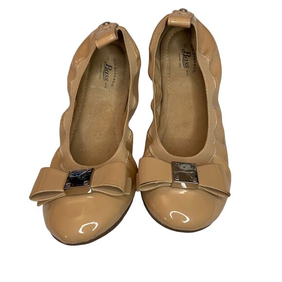 Bass Lana Ballet Flats Women 6M Shoes Tan Slides Round Toes Bow Business Preppy - Picture 9 of 9